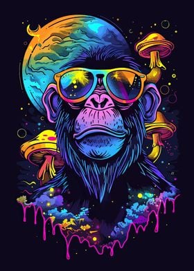 Trippy Cool Chimpanzee