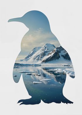 Penguin and the ice