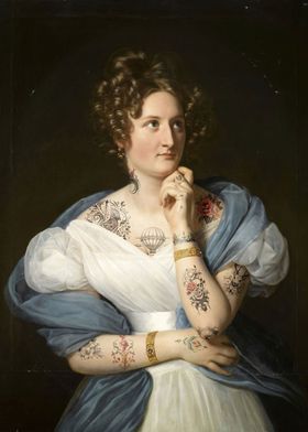 Antique Tattooed Portrait