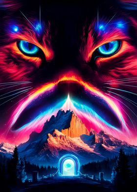 Cosmic Feline Guardian