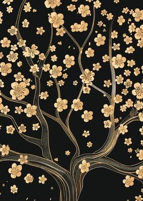 Gold Cherry Blossom Tree