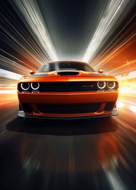 Dodge Challenger in motion