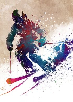 Ski sport art