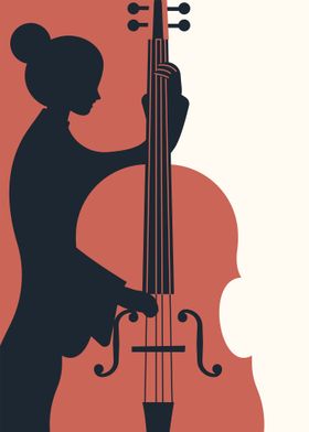 Minimalist Bass Silhouette