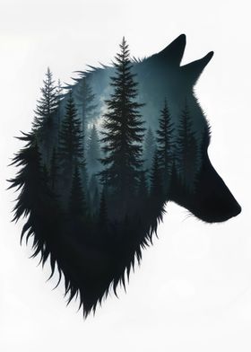 Wolf and the forest