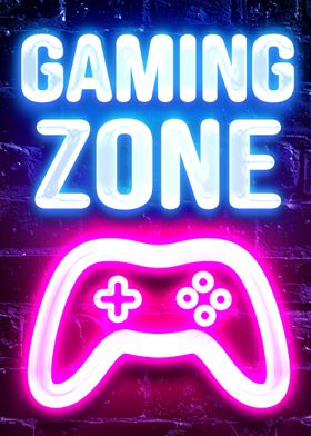 Gaming zone pink neon