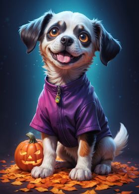 Cute Halloween puppy