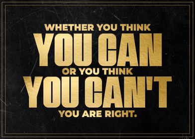 Whether You Think You Can 