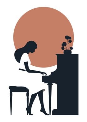 Elegant Piano Silhouette