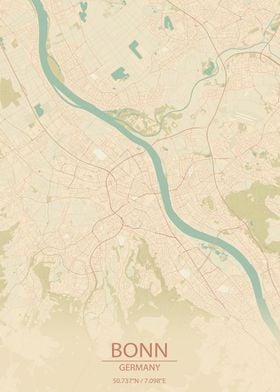 Bonn Germany City Map