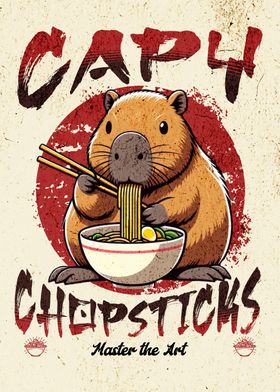 Capybara Eating Ramen