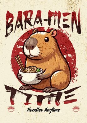 Capybara Eating Ramen