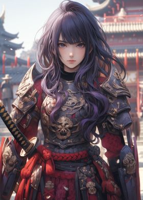 Cute Ninja Samurai Girl