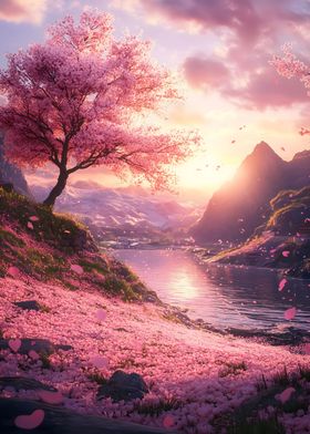 Sakura Sunset Serenity