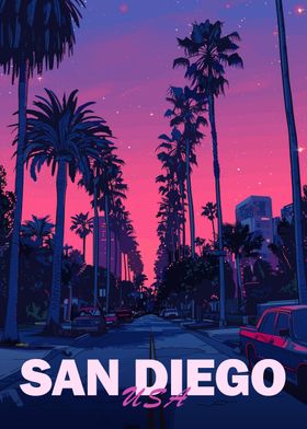 San Diego City Retro