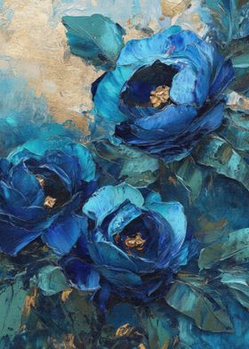 Blue Roses Oil Painting