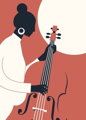 Minimalist Bassist Art