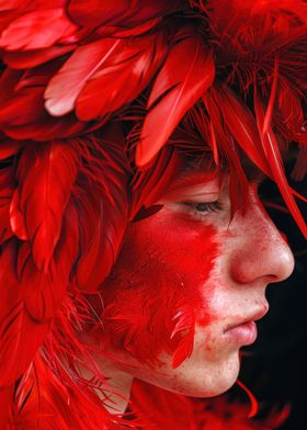 Red Firebird Woman