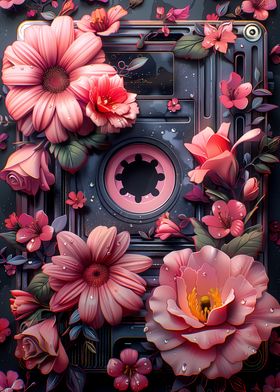 Floral Cassette Tape