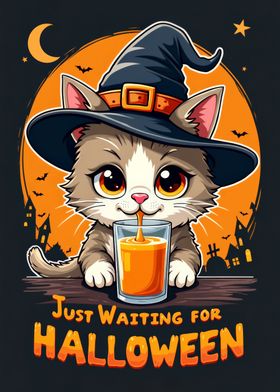 Cute Kitty in Halloween 