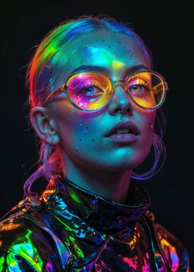 Neon Spectrum Portrait