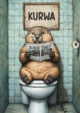 Beaver Bober Kurwa Toilet