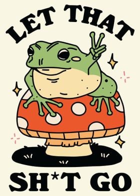 Retro Frog Poster