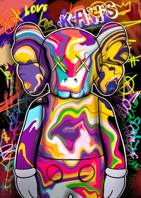 kaws kolase pop art