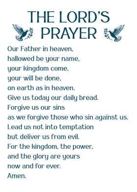 LORDS PRAYER BLUE DOVES