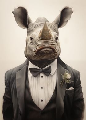 Rhino in a Tuxedo