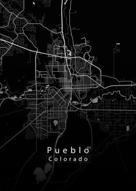 Pueblo Colorado City Map