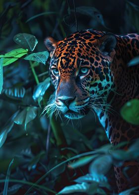 Jaguar in the night