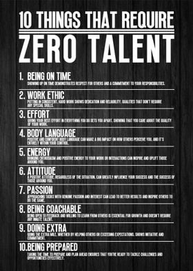 Require Zero Talent