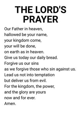 THE LORDS PRAYER WHITE