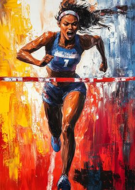 Female Athlete Painting