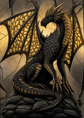 Golden Stained Dragon