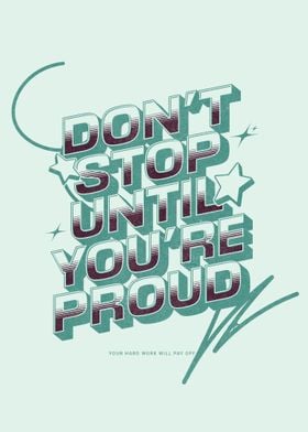 Until Youre Proud