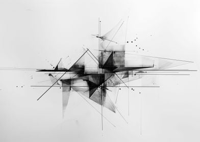 Black  White Abstract Art