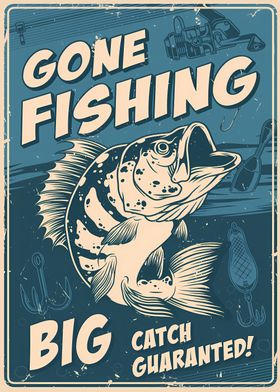 funny fishing poster 