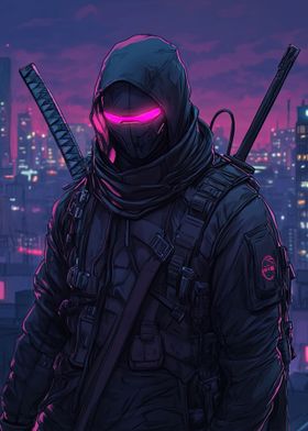 Anime Cyberpunk Ninja