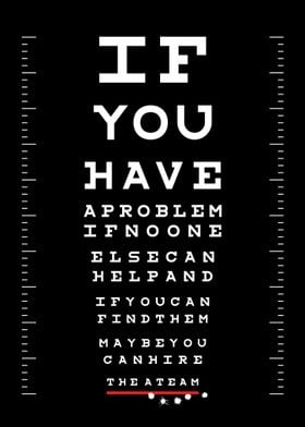 Problem Eye Chart