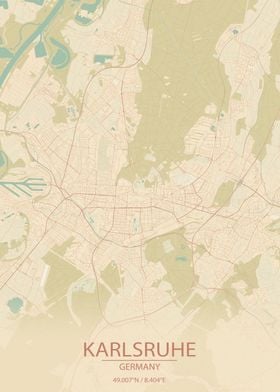 Karlsruhe Germany City Map