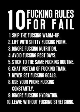 10 Rules For Fail