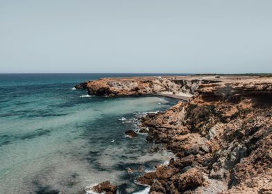 brown rock formation on