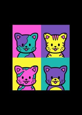 Cat Warhol Pop Art