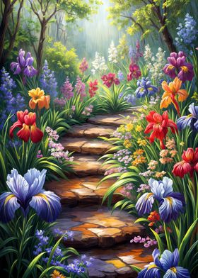 Flower Garden Art Painting