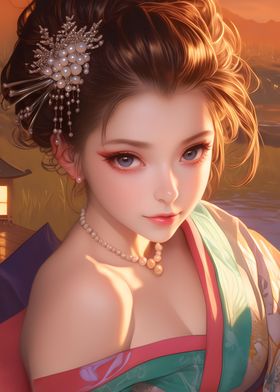 Geisha in the Sunset