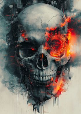 Abstract Skull Art