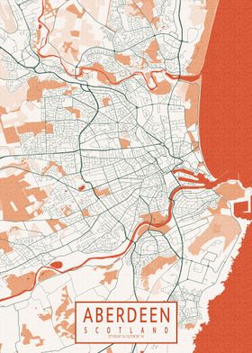 Aberdeen City Map Bohemian