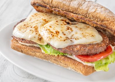 Beef mozzarella sandwich